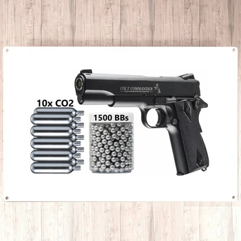 Новый недорогой плакат из серии пневматических пистолетов с пулями Co2, ручной Металлический плакат, Винтажная Ржавая Металлическая пластина, Жестяная вывеска, декор для бара, стены Гаража