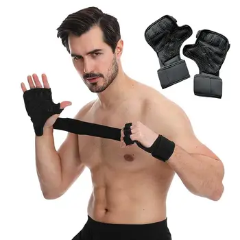 Мужские тренировочные перчатки, спортивные перчатки без пальцев, Прочное сцепление, Дышащая Плотная посадка, силиконовая прокладка, нескользящие спортивные перчатки для сноуборда