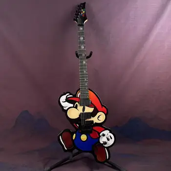 Персонализированная классическая электрогитара chitarra elettrica rock, animazione del fumetto