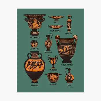 Древнегреческая Керамика Плакат Ситкер для Гостиной Бампер Окна Стены Дома Наклейки Фон Декор Ноутбук Бутылки С Водой
