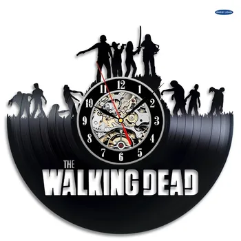 Настенные виниловые часы The Walking Dead Art Подарочная комната Современная домашняя пластинка Винтажное украшение la crosse