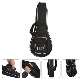 Простая сумка для акустической мандолины, 1 шт., черная, с несколькими карманами, водонепроницаемый футляр для мандолины