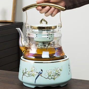 Электрическая керамическая плита, корпус чайной плиты, чайник из цветного стекла, подходит для домашнего использования в гостиной, Чайник для чайной плиты Panelas Eletrica