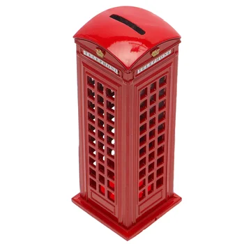 Телефонная копилка на стойке, Лондонская телефонная будка, банк для мелочи, Почтовый банк для денег, Красная копилка для хранения