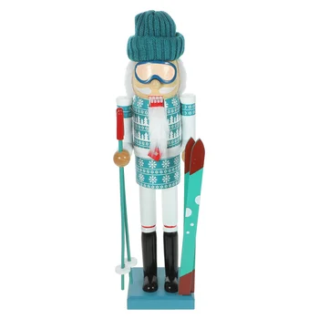 Рождественская лыжная кукла, прекрасный декор, обеденный стол, Санта для наружных украшений, фигурки, Очаровательная статуэтка