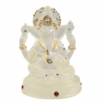 Статуэтка Бога успеха в виде индуистского слона, прозрачная фигурка из смолы, орнамент