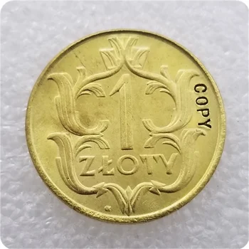 1929 Польша Латунная копировальная монета в 1 злотый