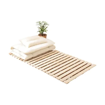 Современная складывающаяся кровать из массива дерева в японском стиле, опорные рейки для татами, Мебель для спальни, Каркас кровати односпальной / Queen / King Деревянный