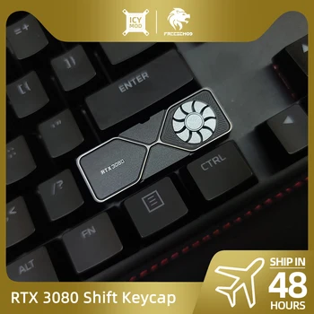 RTX3080 Колпачки клавиш Shift Keyboard Cap Keycap Видеокарта NVIDIA 3080 Фигурка Геймера DIY PC MOD Gamer Поворотный 2.75U Металл Алюминий