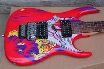 изготовленная на заказ фабрика Big Red Surf Body top накладка для грифа из розового дерева фирменная серия Dream Theater наклейки на верхнюю часть электрогитары 531