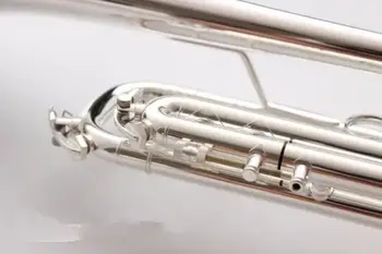 kaluolin StradivariuTrumpet LT197S-99 Аутентичная Двойная Серебряная обшивка Си Бемоль Профессиональная Труба Лучшие Музыкальные Инструменты Латунь
