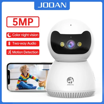 Jooan 5-Мегапиксельная IP-Камера 5G Wifi Радионяня Камера Наблюдения В помещении 2-Полосное Аудио Автоматическое Отслеживание Цветная Беспроводная Камера Ночного Видения