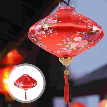 Вьетнамский Шелковый фонарь, Красный Китайский Фонарь, Японские Цветы, Фонарики, Традиционное украшение в восточном стиле, Новогодняя свадьба