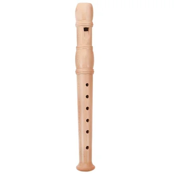 Магнитофон Игрушечный детский кларнет Износостойкий Удобная деревянная флейта Кларнет Сопрано с 6 отверстиями Рекордер для домашней школы