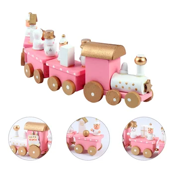 Рождественский поезд, детская игрушка, Миниатюрный Рождественский поезд, Рождественский поезд под елкой, Настольный поезд, Набор украшений для Рождественского поезда