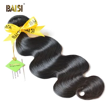 BAISI Human Hair 10A Бразильские Пучки Натуральных Волос 100% Необработанные Бразильские Пучки Объемной Волны Для Наращивания Волос