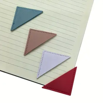 Кожаные закладки Канцелярские принадлежности Мини-Треугольная угловая закладка Маркеры угловых страниц