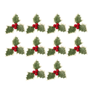 Искусственная рождественская ягодная зелень для искусственных листьев растений, Аксессуары для искусственных растений