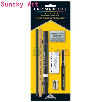 США Sanford prismacolor оригинальный цветной грифель, разноцветный маркер, пластиковая резиновая точилка для карандашей, 7 шт./компл. художественных принадлежностей