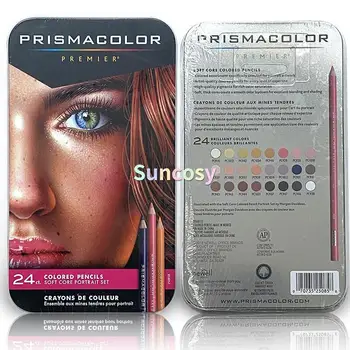 США 24 цвета портрет цвета кожи Sanford drawing pencil масляный карандаш для рисования soft big core pencil Sanford Prismacolor масляный карандаш