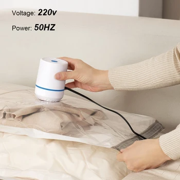Электрический воздушный насос 220 В, портативный Мини-вакуумный упаковщик, Электрический вакуумный компрессионный насос для одежды, подушек, одеял