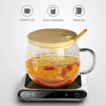 Интеллектуальный электрический подогреватель для чайника, подогреватель напитков, Usb-нагреватель для зарядки кофейных чашек с регулируемой температурой для офиса и дома