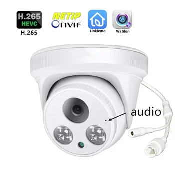 4K 5-мегапиксельная купольная IP-камера видеонаблюдения POE H.265 1080P для систем видеонаблюдения NVR ONVIF с обнаружением человека в помещении для видеонаблюдения