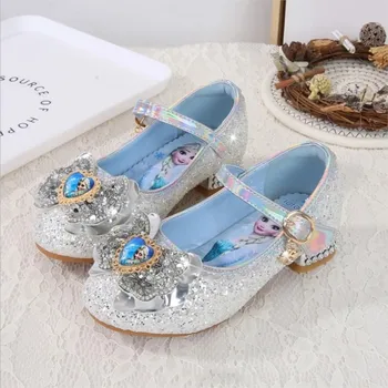 Сандалии; детская праздничная обувь принцессы на высоком каблуке; летние новые сандалии для девочек; детская обувь для маленьких девочек; хрустальные туфли 23-36