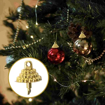 Торцевые крышки с подвесками в виде Рождественского шара, Рождественская елка, подвесной шар, верхние крышки с подвесками в виде шара, украшение своими руками, держатель для подвешивания, поставка