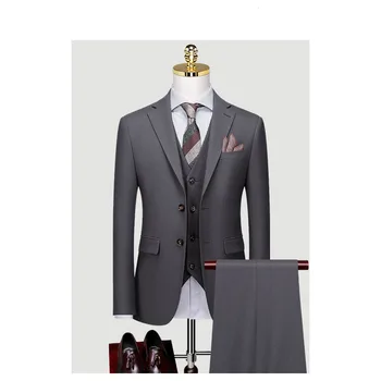 Сшитое на заказ свадебное платье для жениха, блейзер, костюмы, брюки, деловые классические брюки высокого класса ZHA04-30999