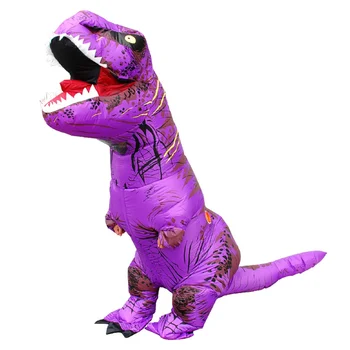 Надувной костюм динозавра для взрослых, фиолетовый Тираннозавр, косплей на Хэллоуин, представление для вечеринки, подарок талисмана фестиваля Disfraz на день рождения