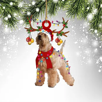 Рождественская елка, подвесные подвески в виде животных, Черная кошка/собака, Рождественский Орнамент, акриловый домашний декор в виде животных, Декор для Рождественской вечеринки