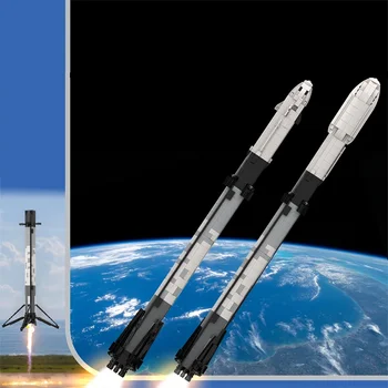 Space X Falcon 9 в масштабе 1: 110 Ракета Строительные блоки BuildMoc Вселенная Искусственный спутник Корабль Кирпичи Игрушки в подарок для детей