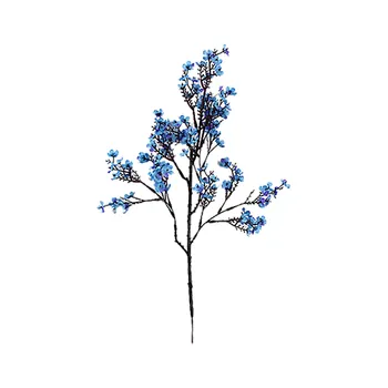 Blue Babys Breath Flower Искусственная гипсофила Имитация цветка Свадебный Рождественский стол Украшение рабочего стола Бутафория Цветочная ветка # G