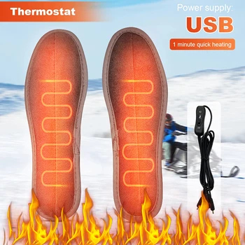 1 пара USB-Стелек Для Обуви С Подогревом, Электрическая Грелка Для Ног, Грелка Для Ног, Грелка Для Зимних Лыжных Видов Спорта На Открытом воздухе, Греющие Стельки