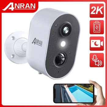 ANRAN 2K 3MP Аккумуляторная Камера PIR Обнаружения 2,4 ГГц WiFi Цветного Ночного Видения Беспроводная Камера Наружного Наблюдения Безопасности Spotlight