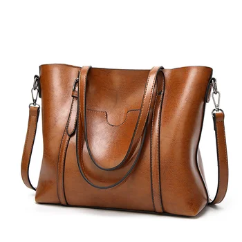 Женская сумка через плечо из масляно-восковой кожи, роскошная дизайнерская сумка через плечо