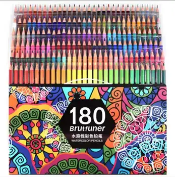 Разноцветные 180 цветов Профессиональные акварельные карандаши для рисования Художник Рисует эскизы Цветным карандашом по дереву Школьные принадлежности для творчества