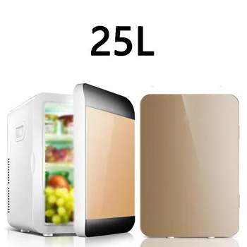 Цифровой мини-холодильник 12V 220V 25L, Однодверный холодильник для маленькой семьи, Автомобильный Домашний холодильник двойного назначения, автомобильный холодильник для кемпинга