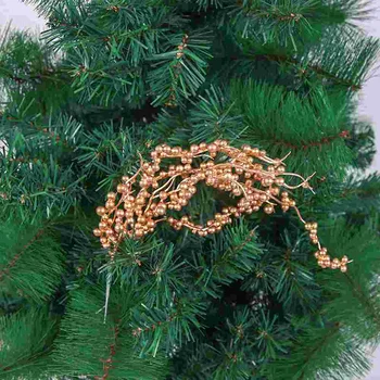 Рождественские ветки из пенопласта с имитацией ягод, ветка рождественской елки (золотистая)