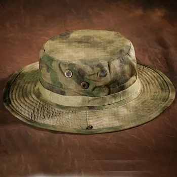 TopFight Fisherman рыболовная шляпа с круглыми полями, мужская камуфляжная шляпа с большим карнизом, солнцезащитный козырек, уличная военная веерная тактическая камуфляжная шляпа Bonnie