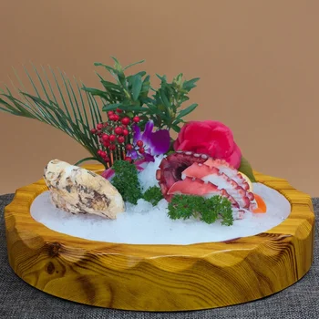 Японские суши лодка тарелка кухня сашими сырая рыба морепродукты большой поднос еда Лосось Ледяное Блюдце круглый поднос Креативная посуда