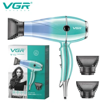 Фен VGR Профессиональный фен высокой мощности мощностью 2400 Вт, Защита от перегрева, Сушка при сильном ветре, Уход за волосами, Инструмент для укладки V-452