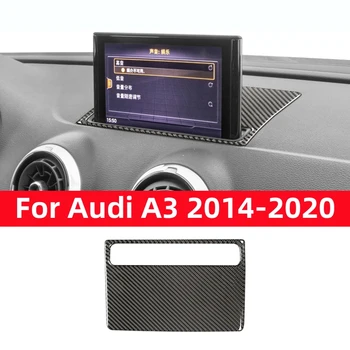 Для Audi A3 8y S3 8p RS3 2014-2019 Автомобильные Аксессуары Из Углеродного Волокна Авто Центральное Управление Навигационный Экран Декор Наклейка Накладка