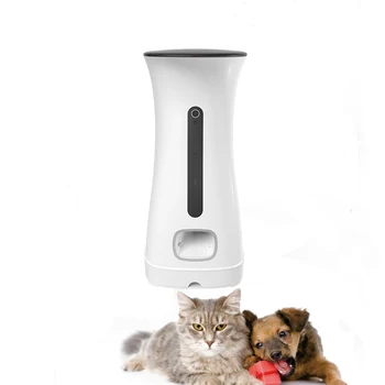 Дозаторы кошачьего корма объемом 7,5 л с разрешением 720P HD WiFi, камера для лакомств для собак, Диктофон, Автоматическая кормушка для домашних животных