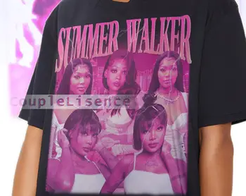 Певица SUMMER WALKER Винтажная рубашка Summer Walker Homage Футболки для фанатов Summer Walker Homage Ретро Summer Walker Графика Ретро 90-х годов