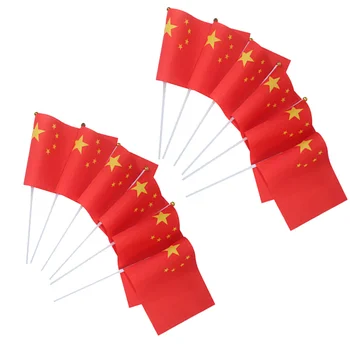1 комплект китайских портативных пластиковых мини-китайских национальных флагов China Little Flags