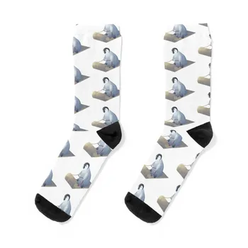 Носки с Пингвином Для катания На санках Футбольные футбольные зимние термальные японские модные Женские Носки Мужские