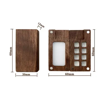 Коробка с деревянной палитрой, мини-принадлежности для рисования, пустая портативная акварель ручной работы, черный орех/вишня
