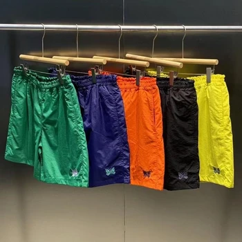 Мужские и женские спортивные шорты с вышивкой иглами-бабочками высшего качества 1: 1, широкие брюки, 20 игл, шорты с эластичной талией, баскетбольные